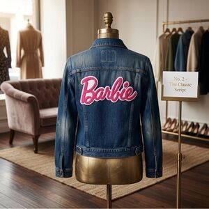 LARGE Pink Barbie Chenille Iron On No.2